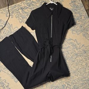 No Boundaries Black Zippered Jumpsuit